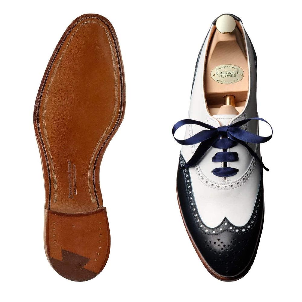 Crockett & Jones Jenny Navy & White Combination