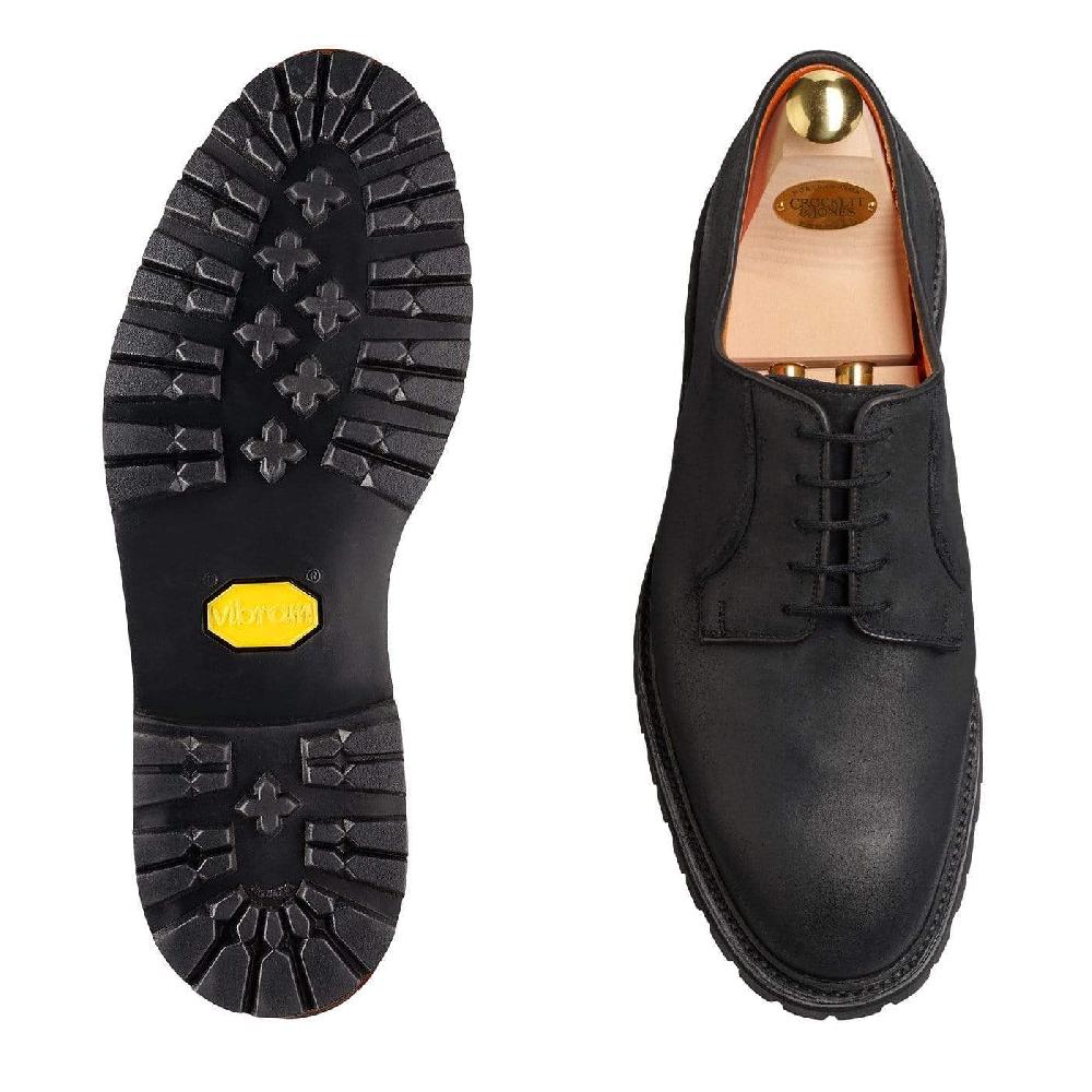 Crockett & Jones Lanark 3 Black Rough-Out Suede