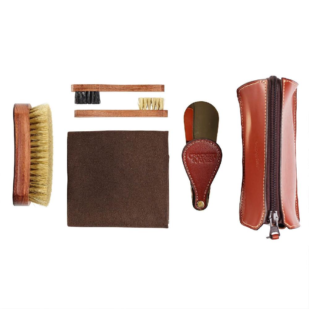 crockett & jones Leather Travel Shoe Care Kit