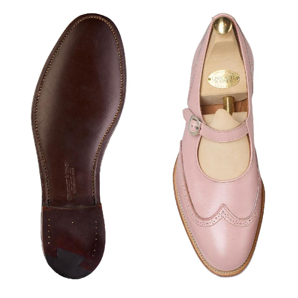 Crockett & Jones Mary Blush Pink Calf