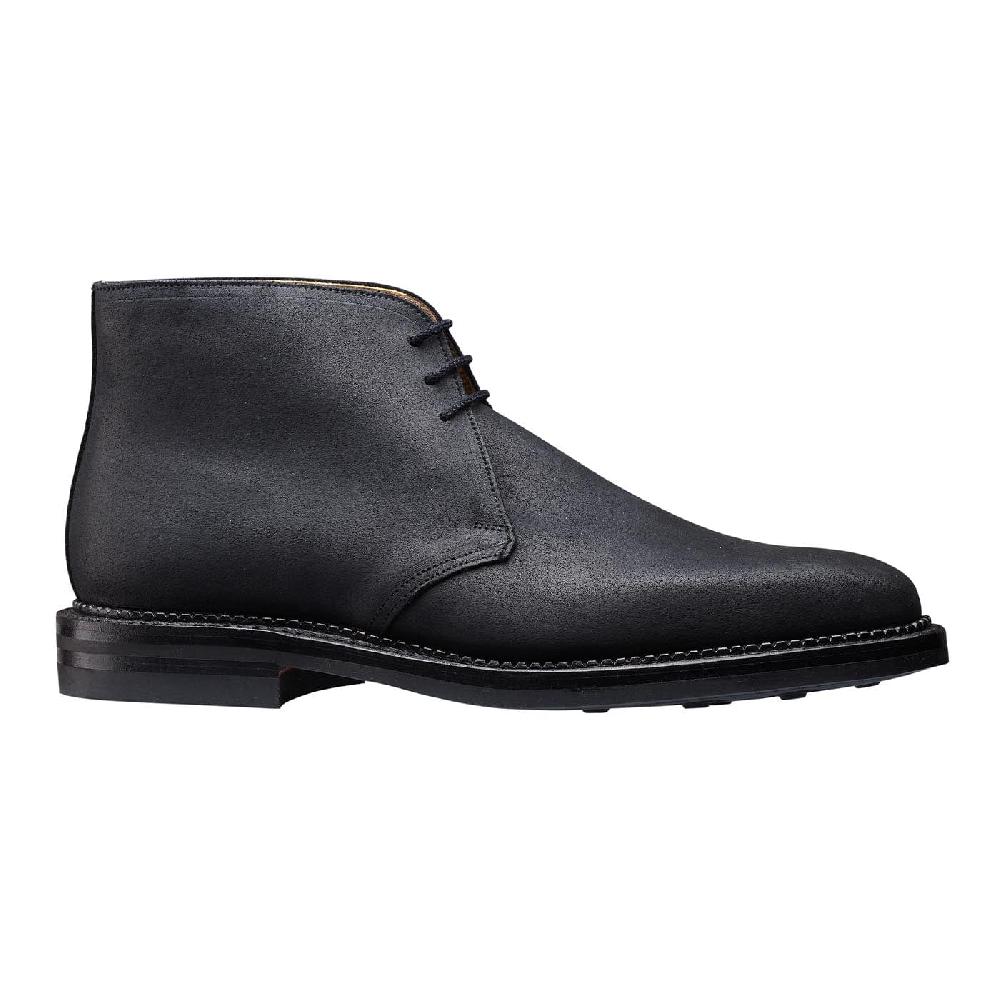 Crockett & Jones Molton Black Rough-Out Suede