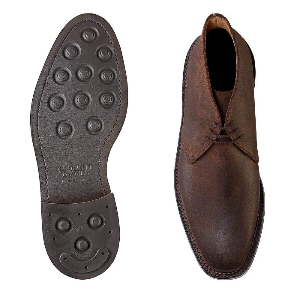 Crockett & Jones Molton Dark Brown Rough-Out Suede