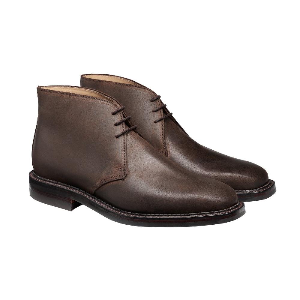 crockett & jones Molton Dark Brown Rough-Out Suede