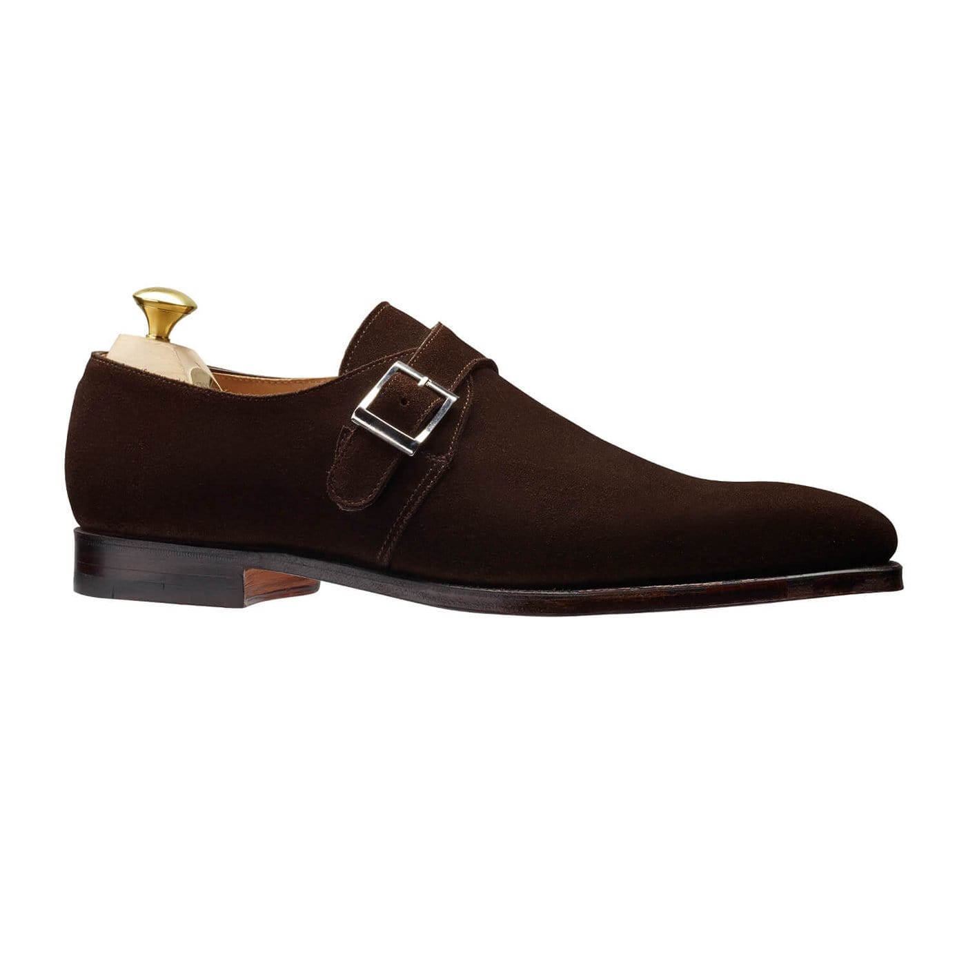 Crockett & Jones Monkton Dark Brown Calf Suede