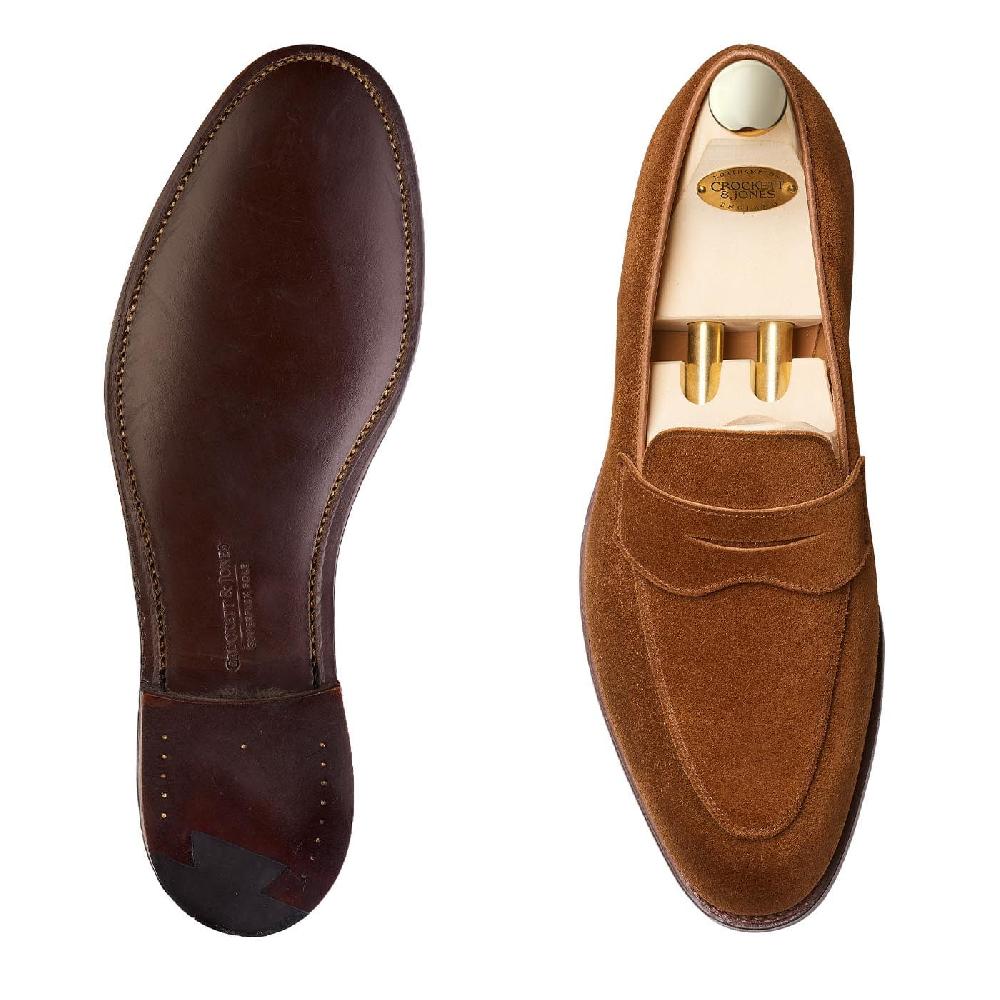 Crockett & Jones Nice Tobacco Calf Suede