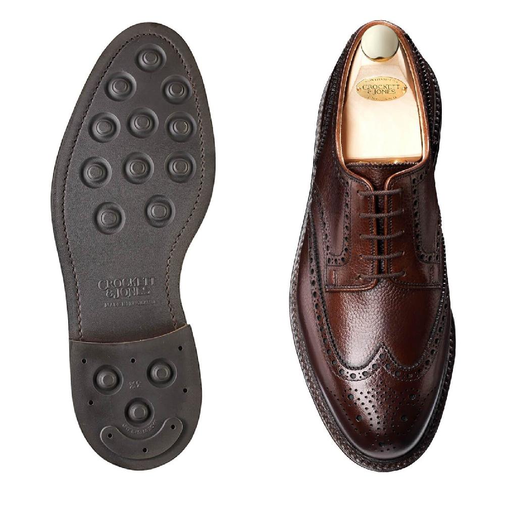 Crockett & Jones Pembroke Dark Brown Scotch Grain