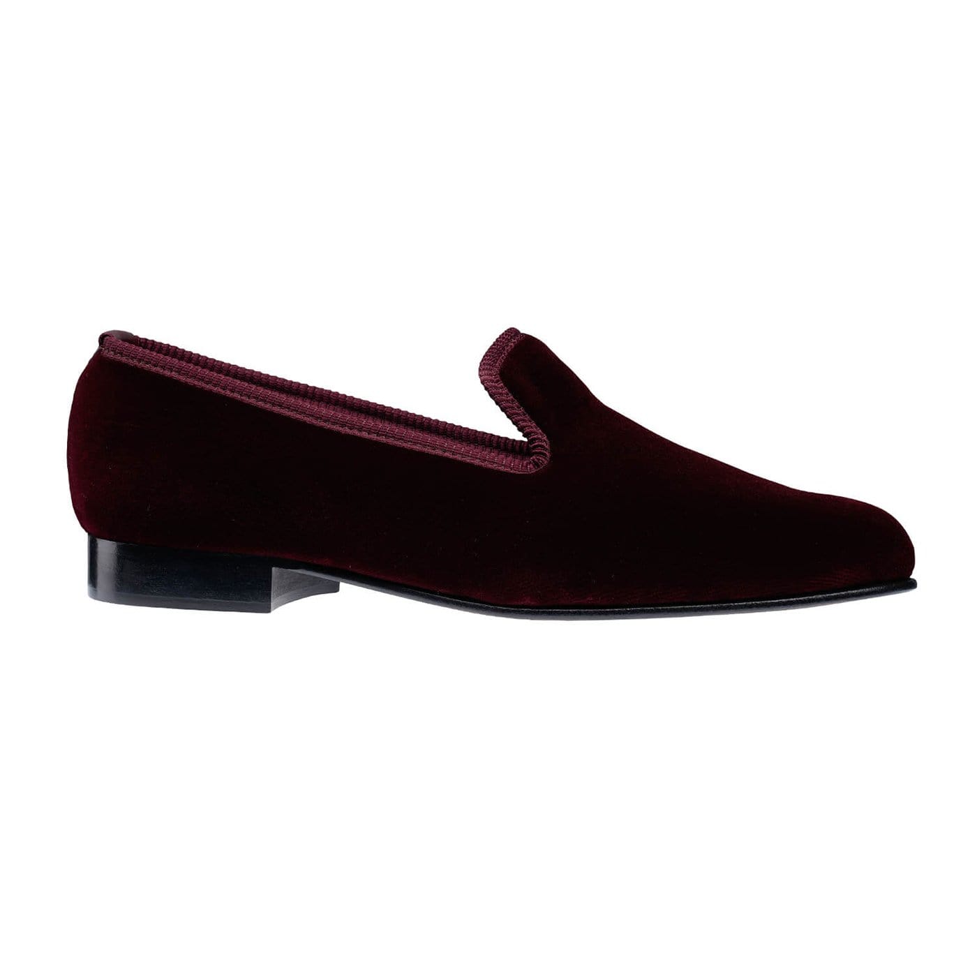 Crockett & Jones Plain Albert Burgundy Velvet