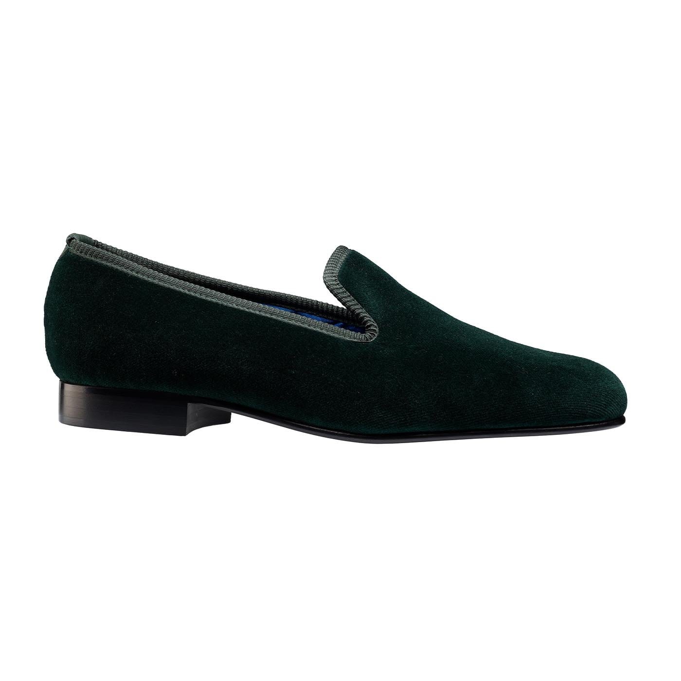 Crockett & Jones Plain Albert Green Velvet