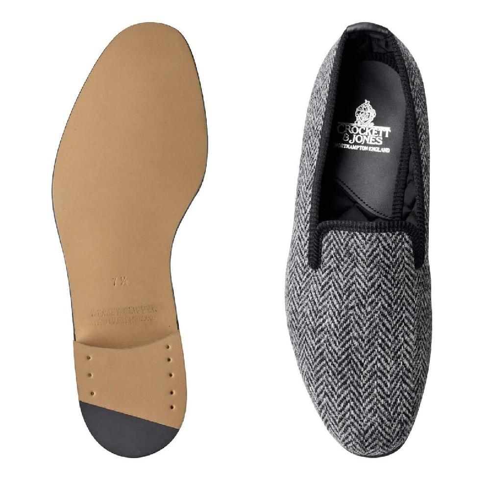 Crockett & Jones Plain Albert Grey Harris Tweed