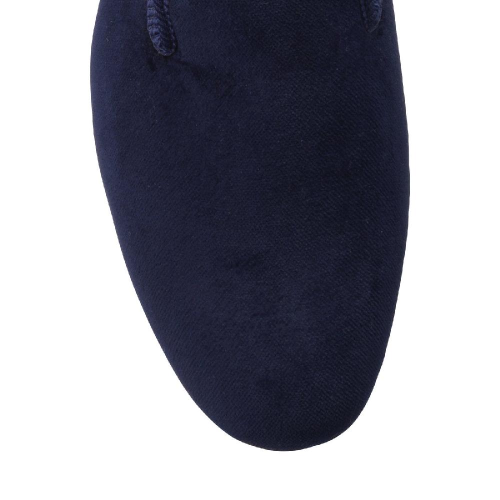 Crockett & Jones Plain Albert Navy Velvet