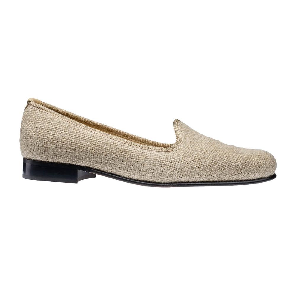 Crockett & Jones Plain Pump Oatmeal Linen