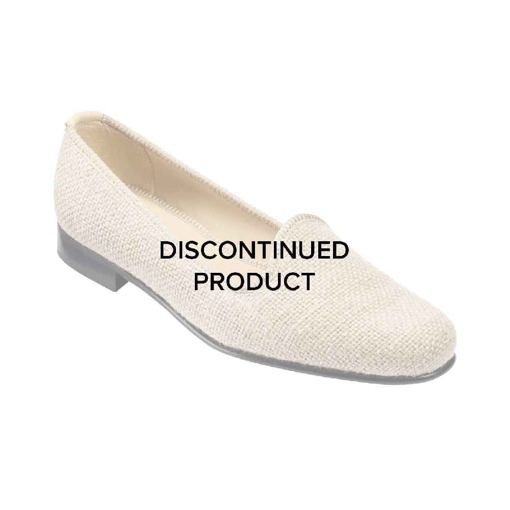 crockett & jones Plain Pump Oatmeal Linen