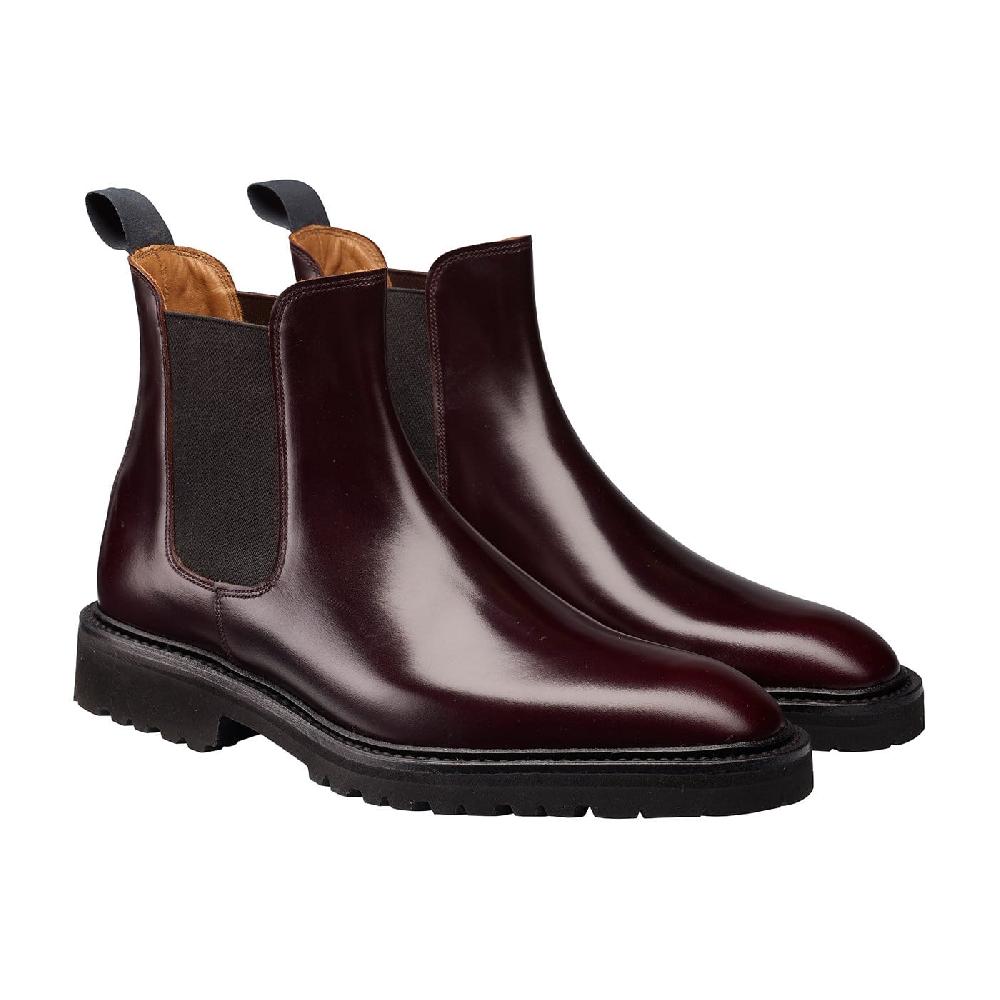 crockett & jones Poppy Burgundy Cavalry Calf