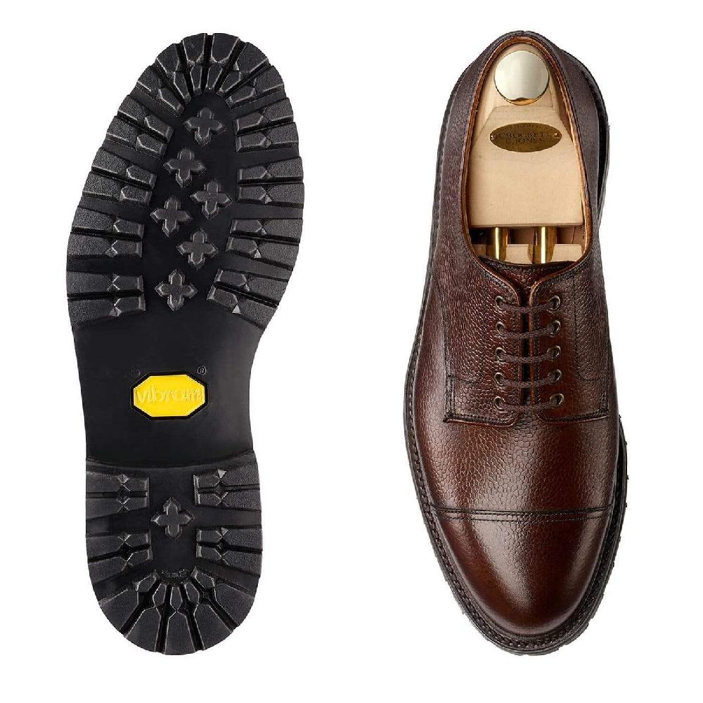 Crockett & Jones Sandhurst Dark Brown Scotch Grain