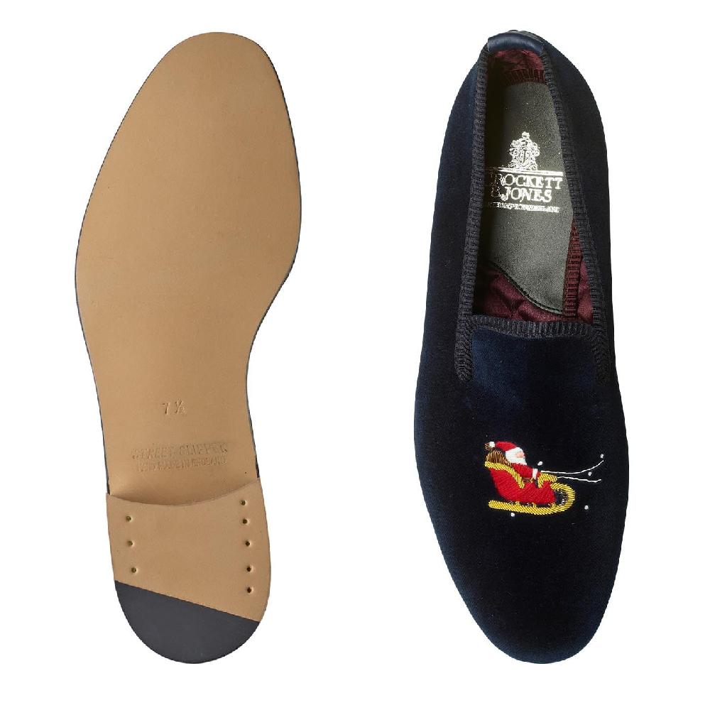 Crockett & Jones Santa Navy Velvet