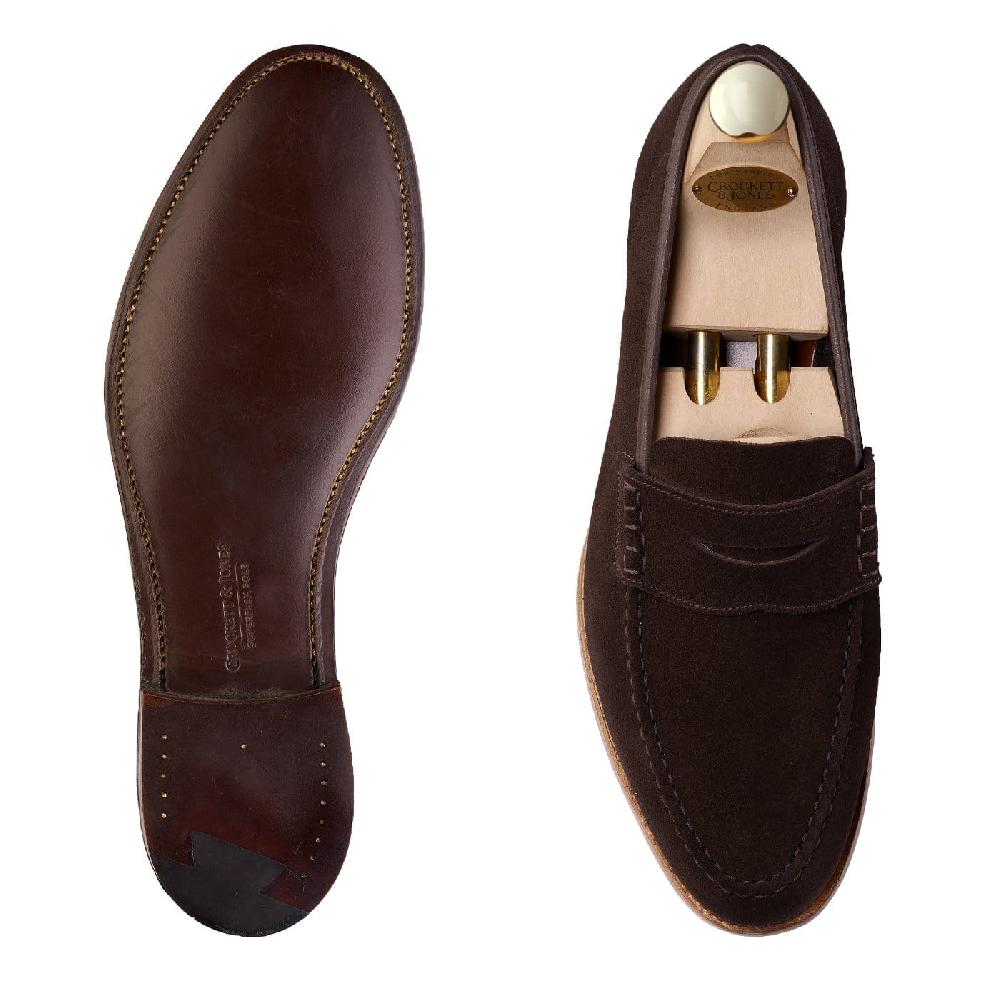 Crockett & Jones Seaton Dark Oak Suede