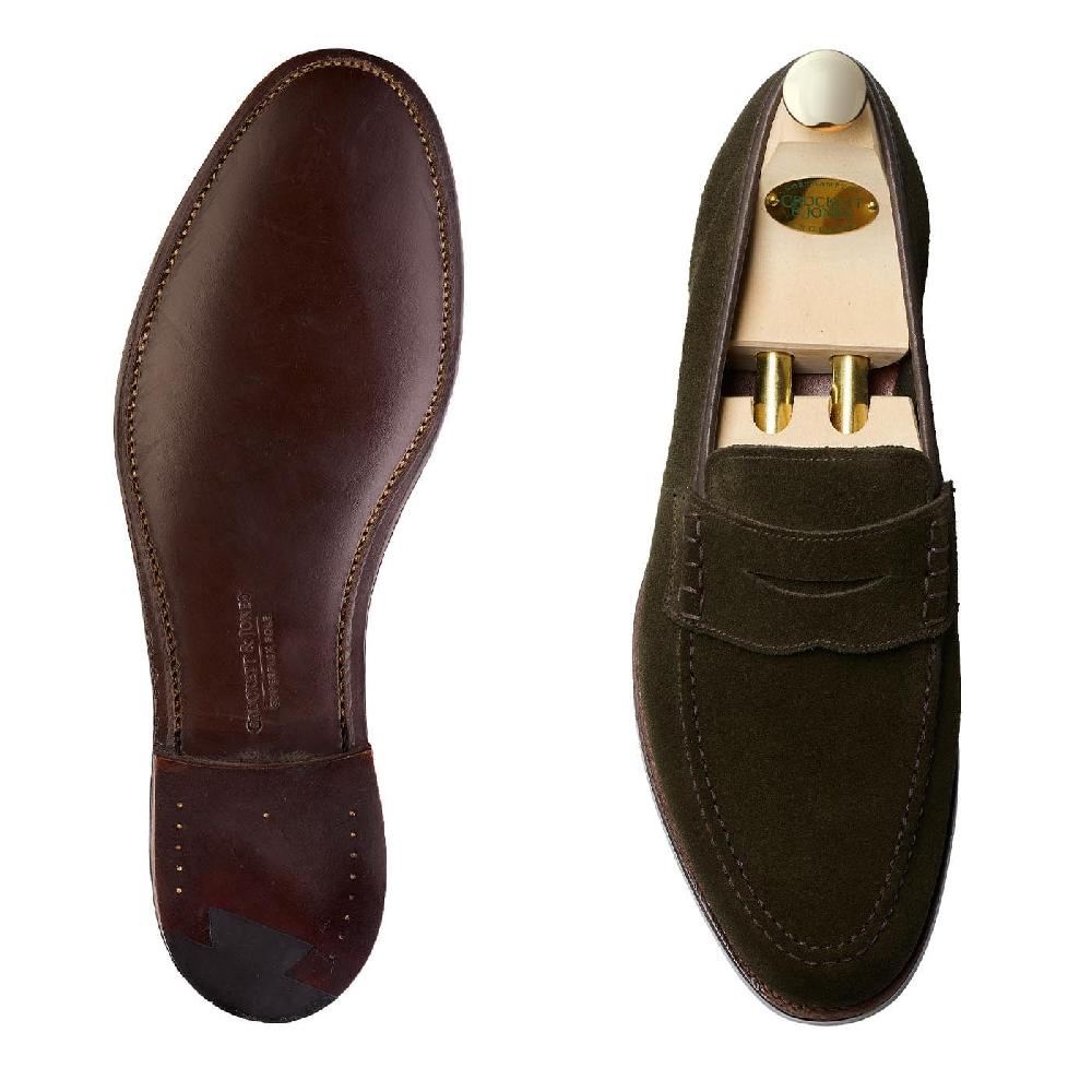 Crockett & Jones Seaton Earth Green Suede