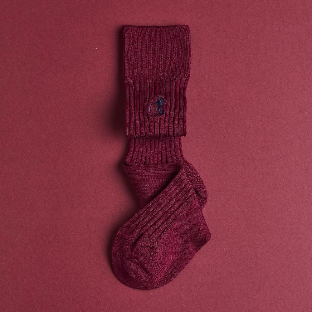 Crockett & Jones Simply Sartorial Socks Burgundy