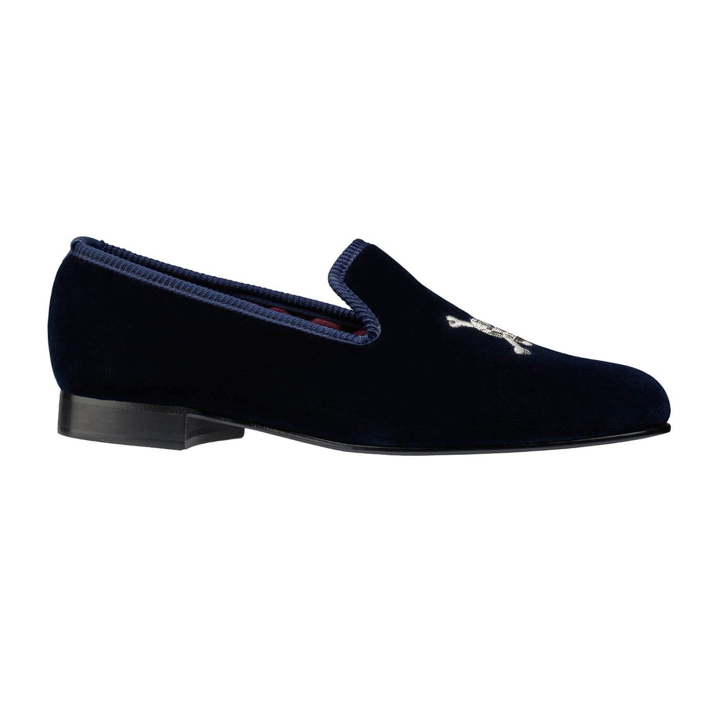 Crockett & Jones Skull & Crossbones Navy Velvet