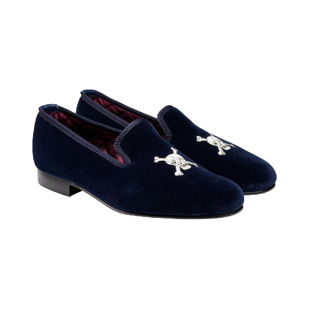 crockett & jones Skull & Crossbones Navy Velvet