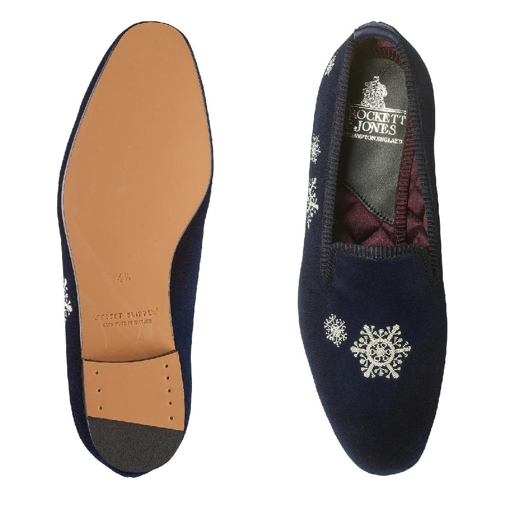 Crockett & Jones Snowflakes Navy Velvet