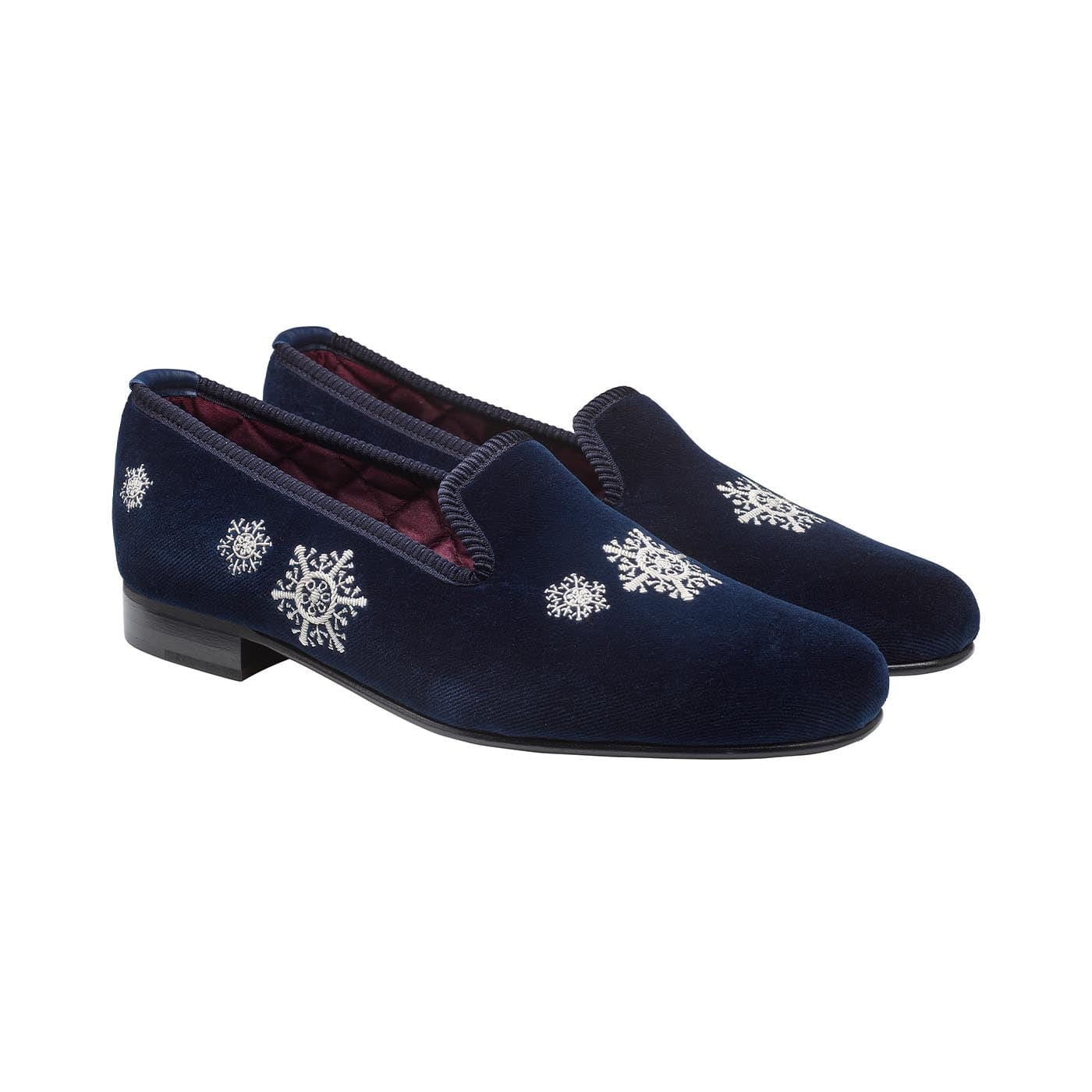 crockett & jones Snowflakes Navy Velvet