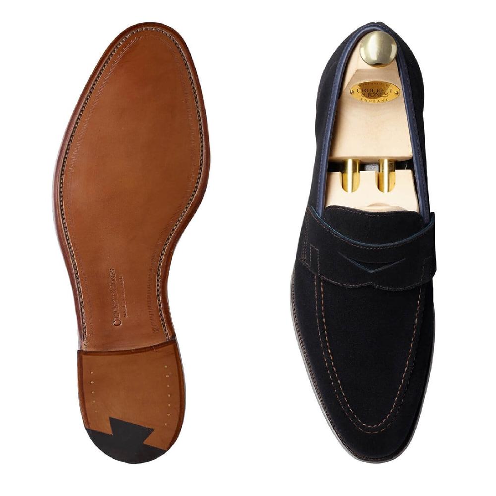 Crockett & Jones Teign Navy Suede