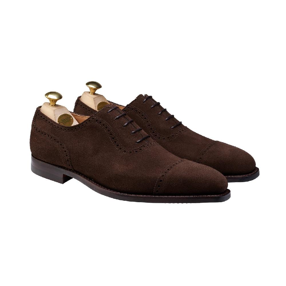 crockett & jones Westbourne Dark Brown Calf Suede