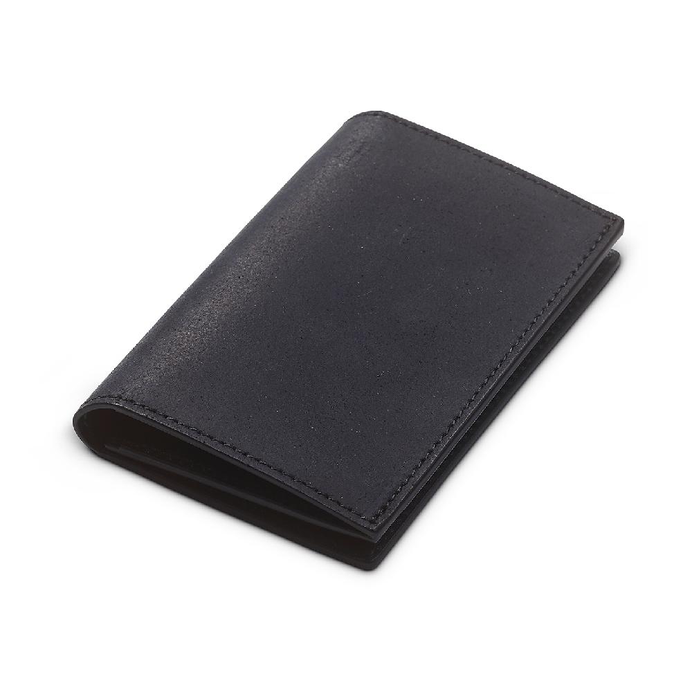 Crockett & Jones Folded Card Case Rough-Out Suede Black Rough-Out Suede
