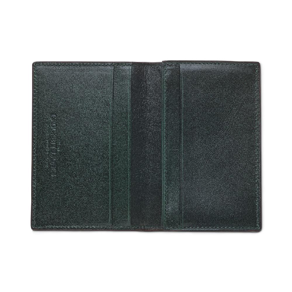Crockett & Jones Folded Card Case Rough-Out Suede Dark Brown Rough-Out Suede