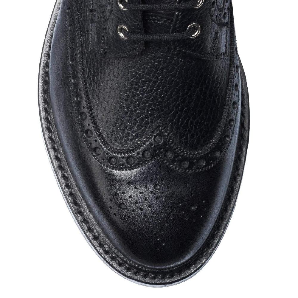 Crockett & Jones Grace Black Wax Calf & Black Country Calf Combination