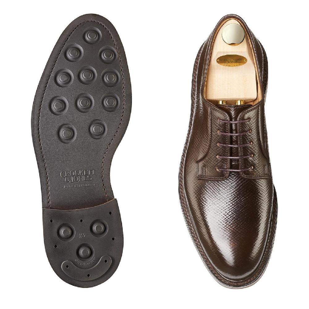 Crockett & Jones Lanark 5 Dark Brown Hatch Grain Cordovan
