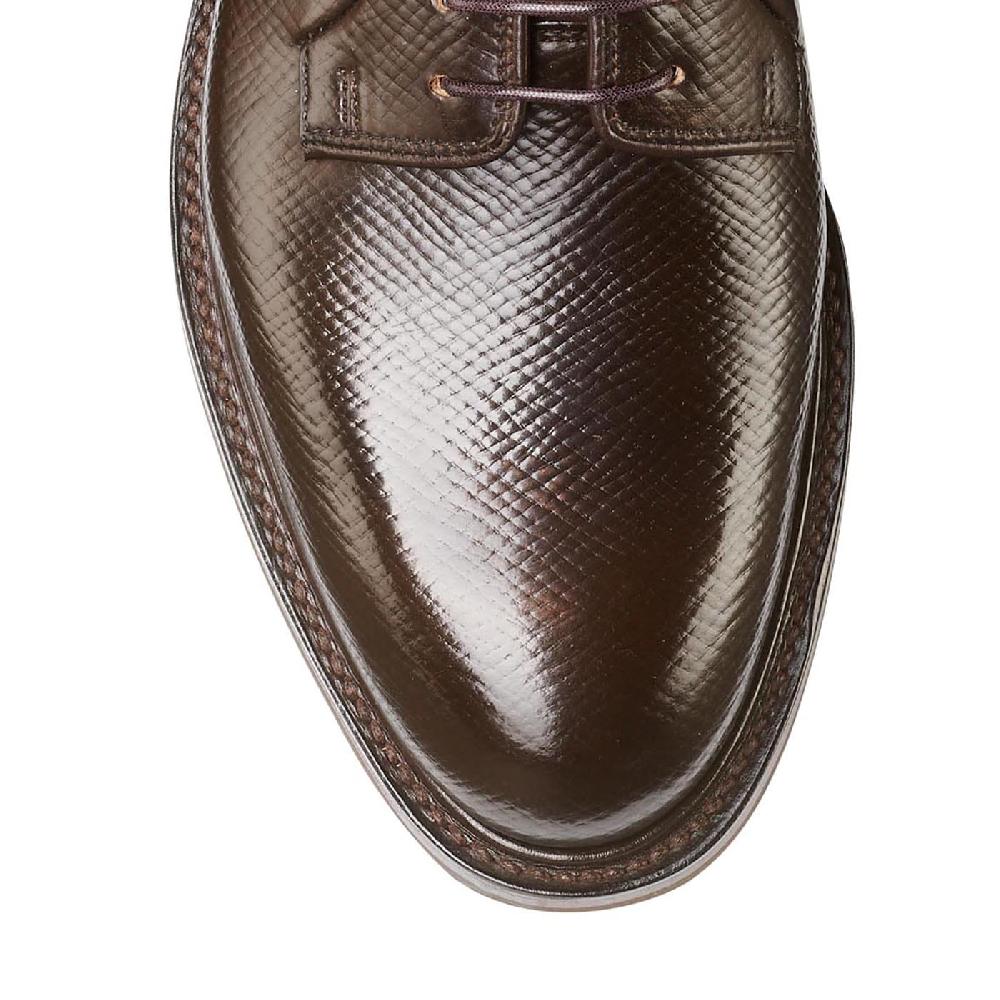 Crockett & Jones Lanark 5 Dark Brown Hatch Grain Cordovan