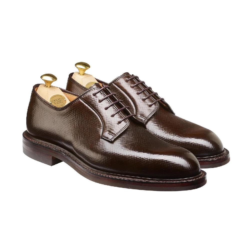 crockett & jones Lanark 5 Dark Brown Hatch Grain Cordovan