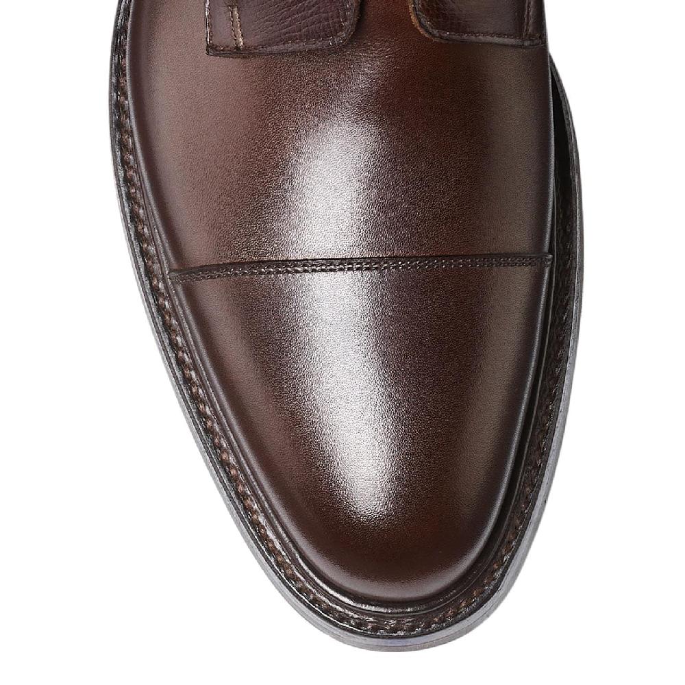 Crockett & Jones Perth Coffee Antique Calf & Dark Brown Willow Grain
