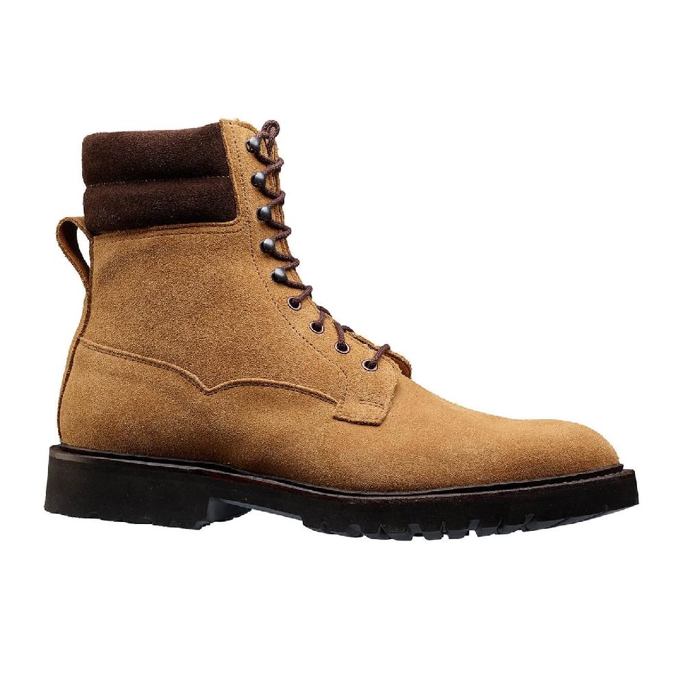 Crockett & Jones Ross Fawn Suede & Dark Brown Suede Collar