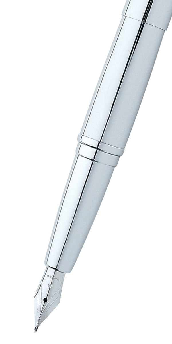 Cross ATX® Pure Chrome Stainless Steel Medium Nib Fountain Pen