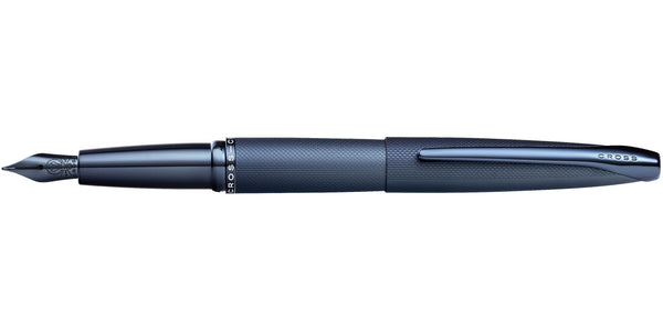 Cross ATX® Sandblasted Dark Blue Stainless Steel Fine Nib Fountain Pen