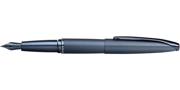 Cross ATX® Sandblasted Dark Blue Stainless Steel Medium Nib Fountain Pen