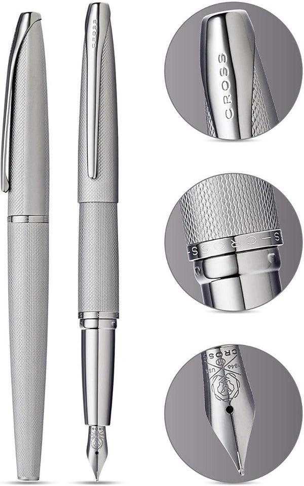 Cross ATX® Sandblasted Titanium Gray Stainless Steel Medium Nib Fountain Pen