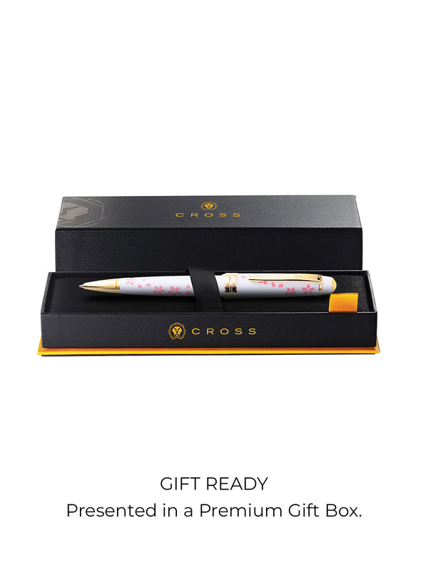 Cross Bailey Light™ Cherry Blossom Glossy White Resin Ballpoint Pen