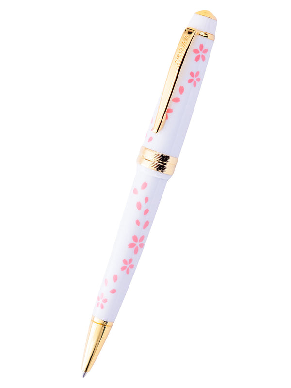 cross Bailey Light™ Cherry Blossom Glossy White Resin Ballpoint Pen