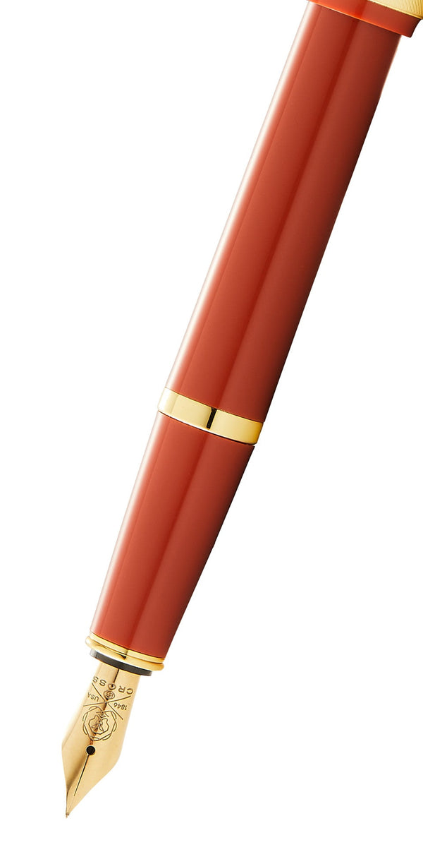 Cross Bailey Light™ Polished Amber Resin And Gold Tone Extra Fine Nib Fountain Pen