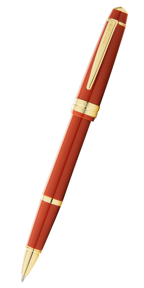 cross Bailey Light™ Polished Amber Resin and Gold Tone Rollerball Pen