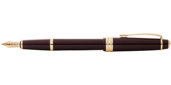 Cross Bailey Light™ Polished Burgundy Resin And Gold Tone Fine Nib Fountain Pen
