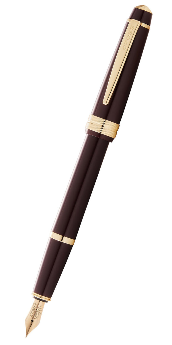 cross Bailey Light™ Polished Burgundy Resin and Gold Tone Fine Nib Fountain Pen