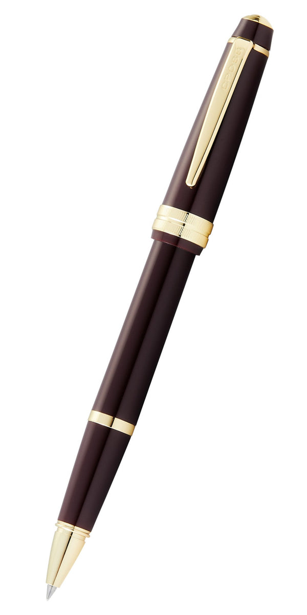 cross Bailey Light™ Polished Burgundy Resin and Gold Tone Rollerball Pen