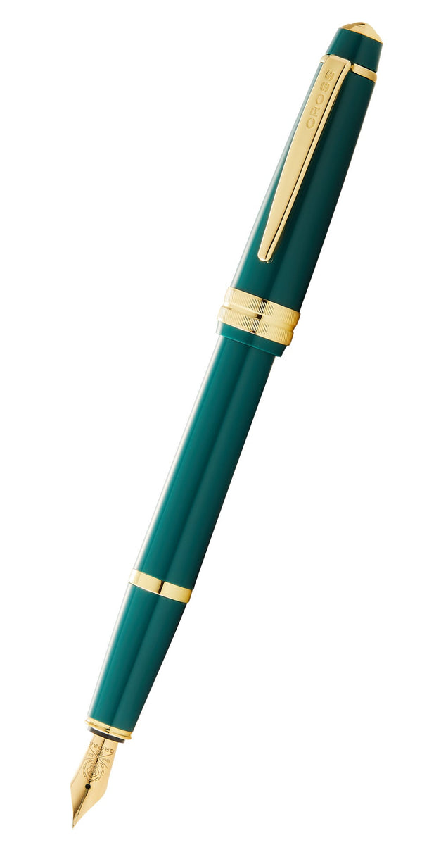 cross Bailey Light™ Polished Green Resin and Gold Tone Extra-Fine Nib Fountain Pen