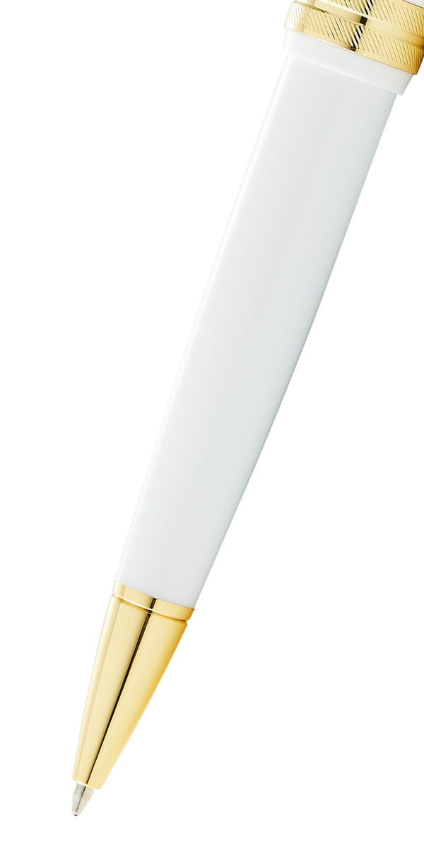 Cross Bailey Light™ Polished White Resin And Gold Tone Ballpoint Pen