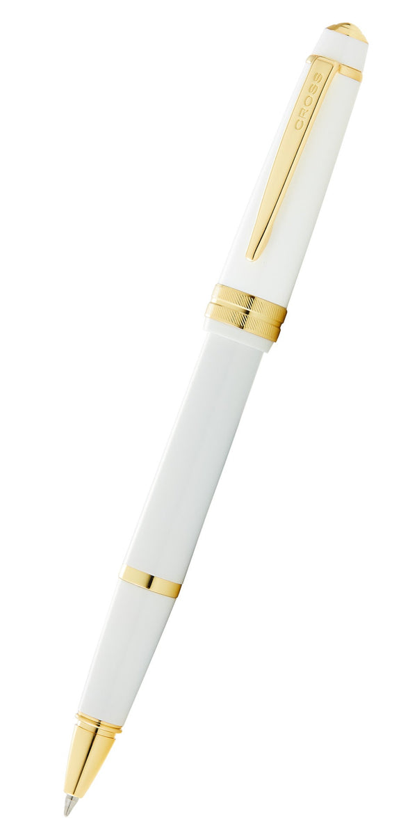 cross Bailey Light™ Polished White Resin and Gold Tone Rollerball Pen